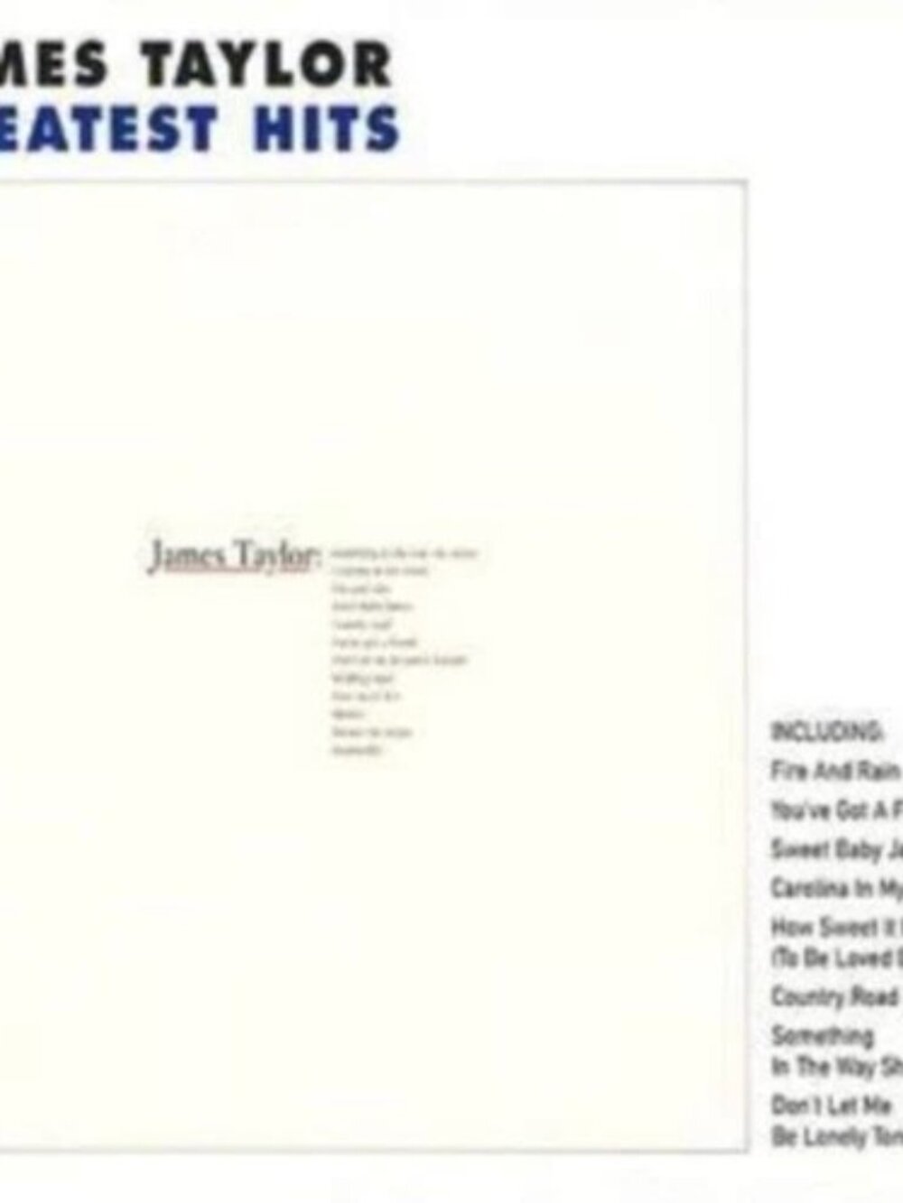 James Taylor Greatest Hits Warner Bros. CD like new